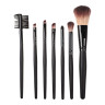 Набор кистей для макияжа 7шт професс тм ЮНИLOOK, дерево, синтетич.нейлон, 15см, черный, 26905-26