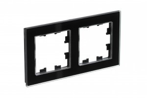 Systeme Electric AtlasDesign Nature рамка СУ 2 мест. стекло черный ATN321002 (2!)