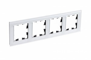 Systeme Electric AtlasDesign Nature рамка СУ 4 мест. стекло белый ATN320104