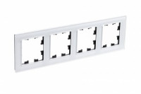 Systeme Electric AtlasDesign Nature рамка СУ 4 мест. стекло белый ATN320104