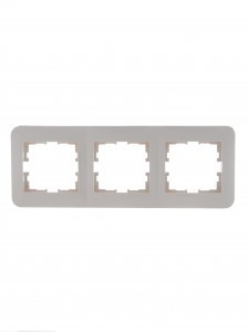 Lezard KARINA LIFE рамка 3 мест. (горизонт.) б/вст крем (ABS) 708-0300-148