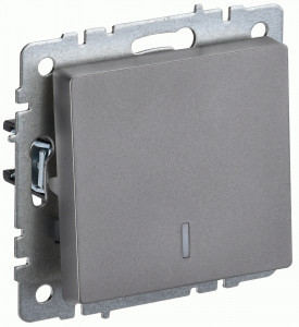 IEK BRITE мех. выкл. СУ 1 кл. (инд.) 10А ВС10-1-1-БрС сталь BR-V10-1-10-K46