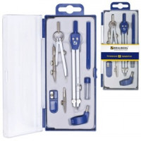 Готовальня BRAUBERG &quot;Student Oxford&quot;, 7предм.: наполнение-1, пенал с подвесом, 210347