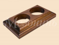 МЕЗОНИНЪ Рамка дерев. 2 мест. &quot;Престиж&quot;, темный дуб, для наруж. и внутр. монтажа GE70707-26