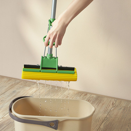 VETTA Швабра ПВА стальной корпус, телескоп. ручка, 110см, двойной ряд роликов