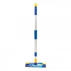Стекломойка Лайма алюм. Телескоп. ручка 76-125 см, раб. часть 25 см (стяжка, губка, ручка)  601493