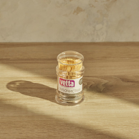 Зубочистки тм VETTA, бамбук, акриловая упаковка, 180шт