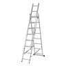 Лестница, 3 х 8 ступеней, алюминиевая, трехсекционная, Сибртех