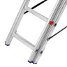 Лестница, 3 х 8 ступеней, алюминиевая, трехсекционная, Сибртех