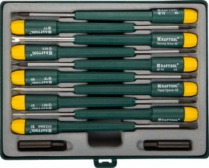 Набор KRAFTOOL Отвертки для ремонта мобильных телефонов, 12 предметов