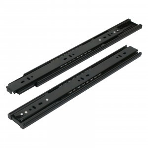 Направляющие шариковые 45-350 черн с доводчиком /14"/ (комплект 2шт, цена за комплект)(20) StahlBuro