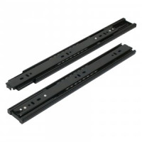 Направляющие шариковые 45-350 черн с доводчиком /14&quot;/ (комплект 2шт, цена за комплект)(20) StahlBuro