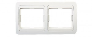 Smartbuy Марс Рамка 2-мест. горизонтальная белая  (SBE-02w-00-FR-2)