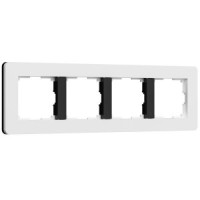 Werkel рамка СУ  4 мест. Split (белый черный, soft-touch) W0043068 a067991