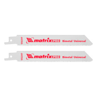 Полотна универсальные для сабельной пилы S922VF, 125/1.8-2.5 мм, Bimetal, 2 шт, Pro Matrix
