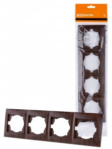 TDM Лама рамка 4 мест. горизонтальная венге SQ1815-0432