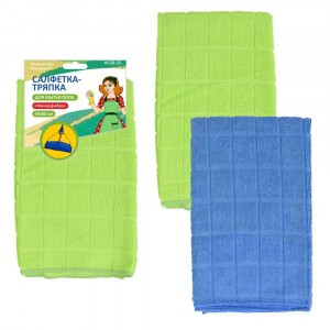 Салфетка-тряпка д/мытья пола "Микрофибра", 50*60см (кратность 4шт!!!), микрофибра HC58-55 Мультидом