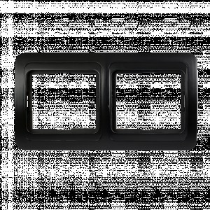 Smartbuy Марс Рамка 2-местная горизонтальная черная  (SBE-02b-00-FR-2)