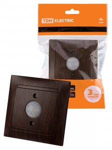 TDM Лама выкл. СУ с датчиком движения 10А венге SQ1815-0448