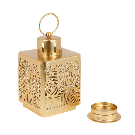 Подсвечник металл, 10х10х16 см, цвет золотой