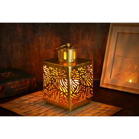 Подсвечник металл, 10х10х16 см, цвет золотой