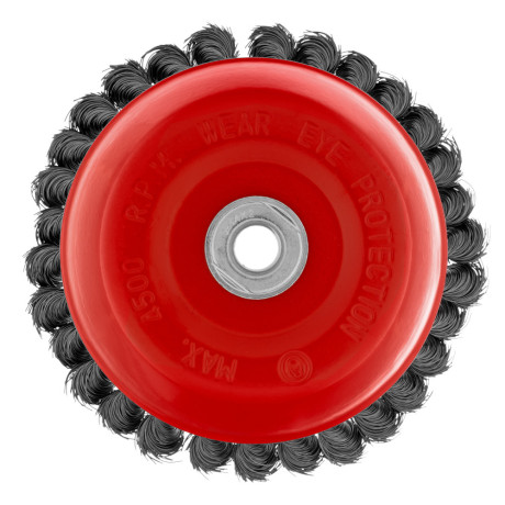 Щетка для УШМ, 150 мм, М14, "чашка", крученая проволока 0.35 мм Matrix