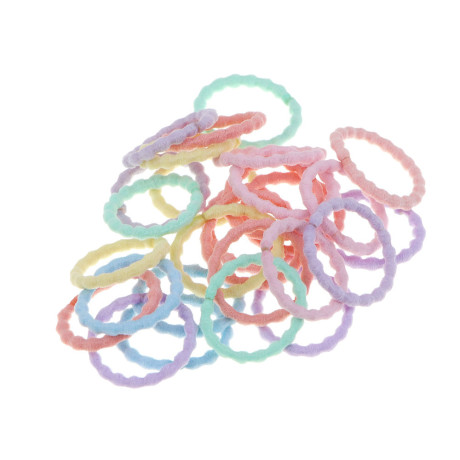 Резинки для волос ЮНИLOOK 25шт, d2см, нейлон, 3-4 дизайна, ACS-60