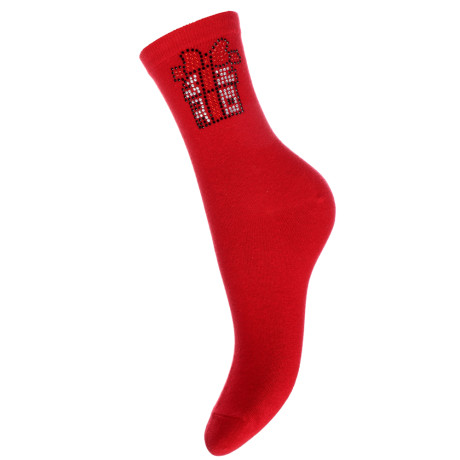 GALANTE Носки новогодние, р.23-25, 85% хлопок, 15% спандекс, разноцветные