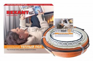 REXANT теплый пол кабельный (нагр. секция) 2100Вт 140м S=13,0-17,5м2, 2-х жил. в стяжку, шнур 2м