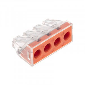 REXANT Экспресс-клемма СМК 773-174 с пастой, 4-проводная 0,75-6 мм2 (50 шт/уп) цена/шт 07-5279