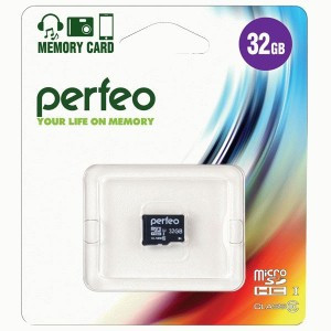 Флэш-карта (памяти) MicroSDHC 32Gb class10 Perfeo без адаптера PF32GMCSH10