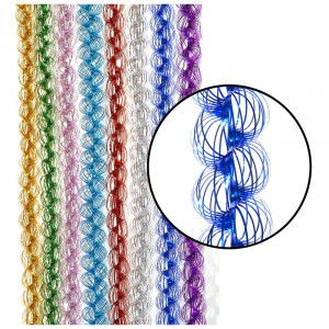 Мишура №21 "Спираль двухцветная" 2м*35мм цвет в ассортименте Волшебная страна