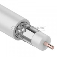 Кабель RG-11U (75 Ом) (1,63 жила сталь/медь, опл. алюм) 305м белый REXANT, 01-3001