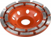 Чашка алмазная шлифовальная по бетону ЗУБР &quot;МАСТЕР&quot; сегментная двухрядная, 125мм