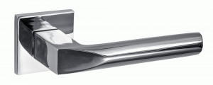 Ручка дверная компл.квадрат.основ. PUERTO Доллио хром блестящий INAL 554-03 slim CP