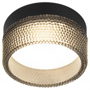 ЭРА св-к встр. под лампу GX53 круг DK97 BK/BK черный (60-75)88х65 акрил 57459