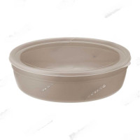 Миска круглая 2.8 л с крышкой капучино М1303 х12