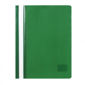 Скоросшиватель пластик. STAFF, А4 (отгрузка кратно 25шт, цена за шт) 100/120 мкм, зеленый, 225728