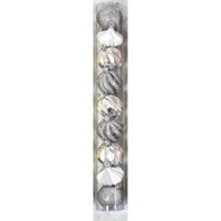 Набор елочных украшений 6ADZCKE9-J5-1 6 см 9 шт Шары Серебро