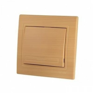 Lezard Мира кнопка звон. СУ 1 кл. 16А ясень (корпус PC) 701-4747-103