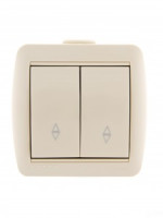 Lezard Ната выкл. ОУ 2 кл. 10А (проходн.) крем. (корпус PC) 710-0300-106