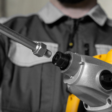 Насадка для миксера, для легких растворов, 140 х 590 мм, оцинкованная, хвостовик резьба М14 Сибртех