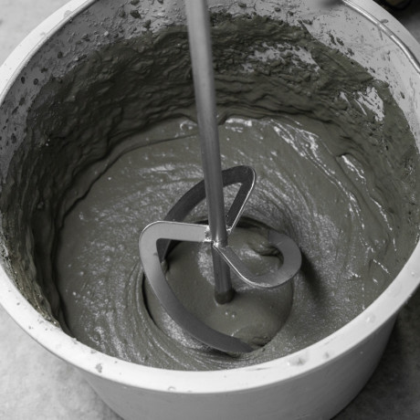 Насадка для миксера, для легких растворов, 140 х 590 мм, оцинкованная, хвостовик резьба М14 Сибртех