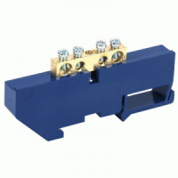 REXANT Шина N &quot;Ноль&quot; (нул.) на DIN-рейку 6x9мм 4 отв. 100A, инд.шк 11-2338