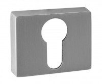 Накладка на цилиндр квадрат. PUERTO супер сатин хром INET AL 01 SSC