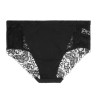 GALANTE Трусы женские макси с кружевом, р.54, 95%хлопок, 5%спандекс, черный, НБ25-16