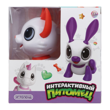 ИГРОЛЕНД Игрушка "Интерактивный питомец" котенок, ABS, звук, свет, движ., 2хAAA, 12,5х8х13,5 см