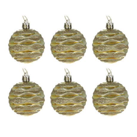 СНОУ БУМ Набор шаров 6 см, 6 шт, золото, 26-197