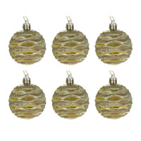 СНОУ БУМ Набор шаров 6 см, 6 шт, золото, 26-197