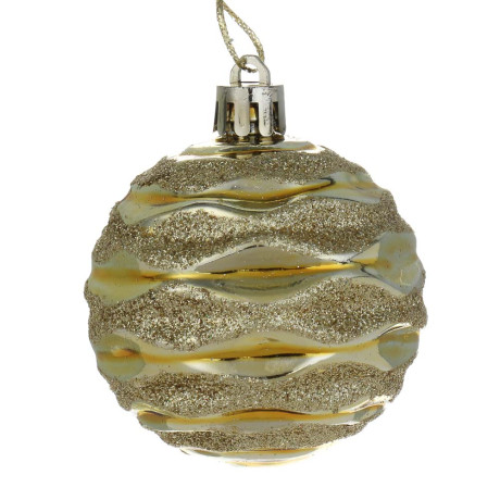 СНОУ БУМ Набор шаров 6 см, 6 шт, золото, 26-197